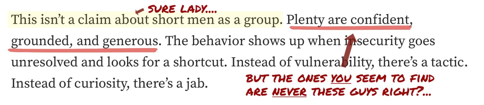 Writers Now Use "Some" To Get Around Stereotyping Short Men