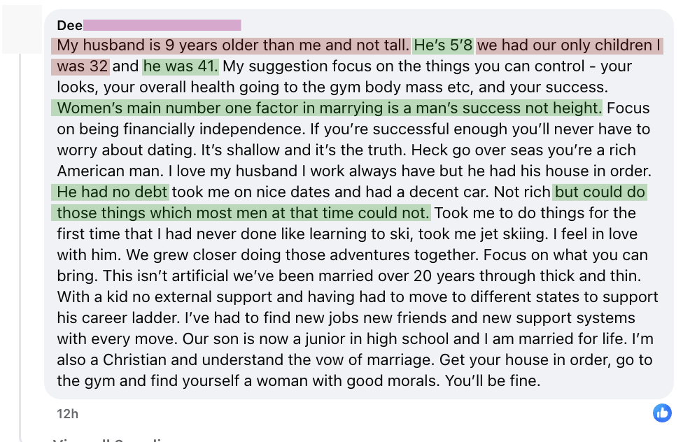 5'7 Man Vents To Mental Support Group. Members Blame Him For His Problems.