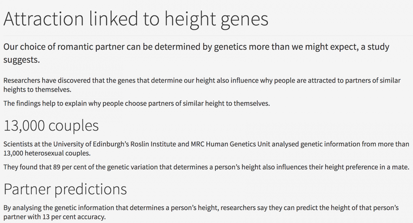 People Prefer Partners To Be Similar In Height | Height & Dating | ShortGuyCentral