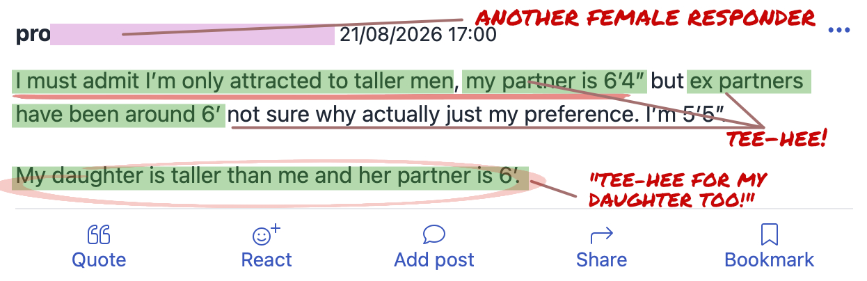 Man Posts On Women's Board For Reassurance. Leaves With Brutal Height Pills Instead.