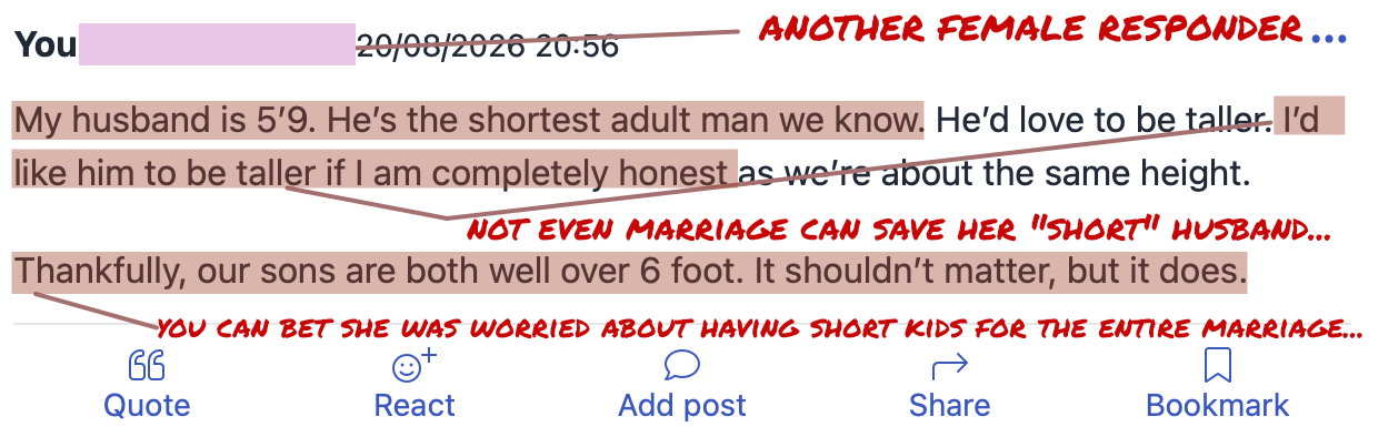 Man Posts On Women's Board For Reassurance. Leaves With Brutal Height Pills Instead.