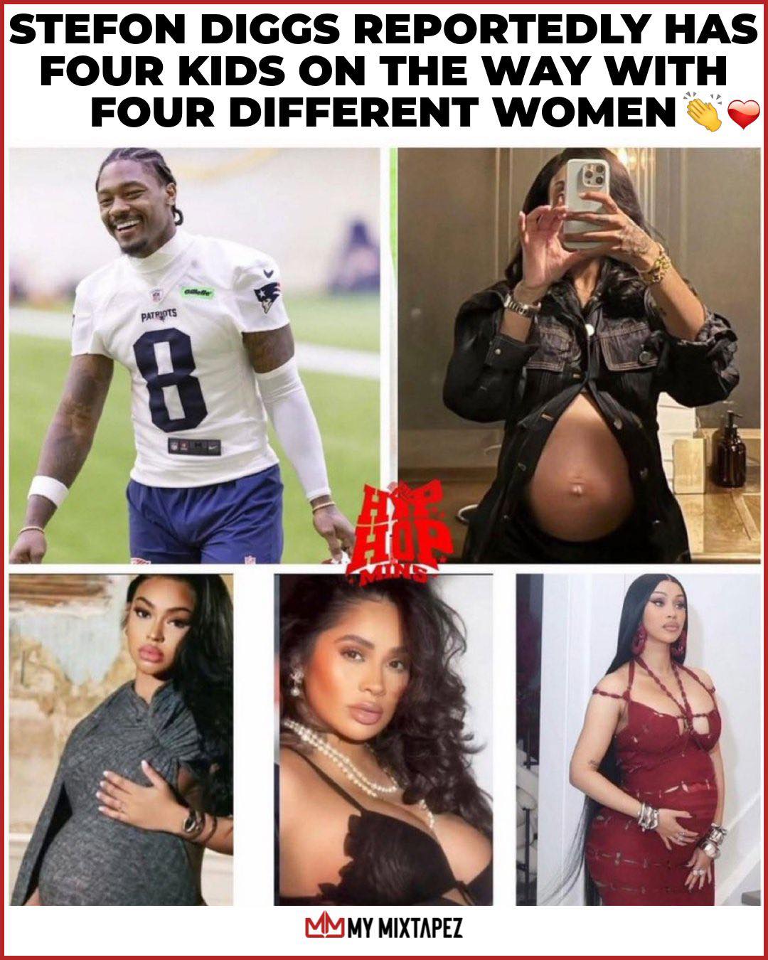 How NFL Star Stefon Diggs Has Four Women Pregnant At The Same Time Including Cardi B