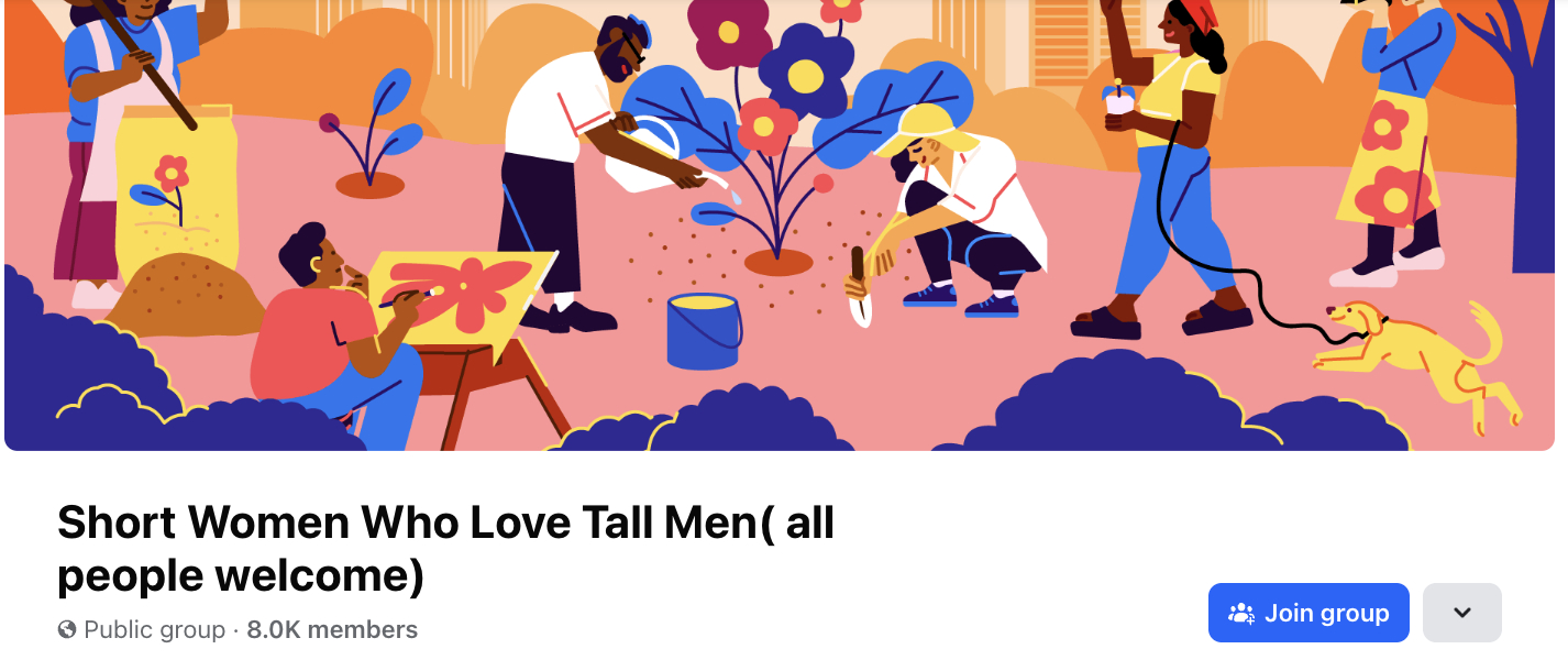 Older women thirsting over tall men in Facebook group