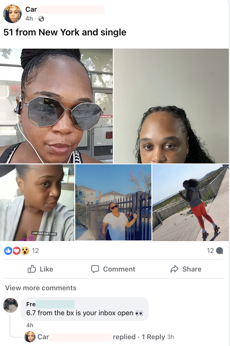 Older women thirsting over tall men in Facebook group