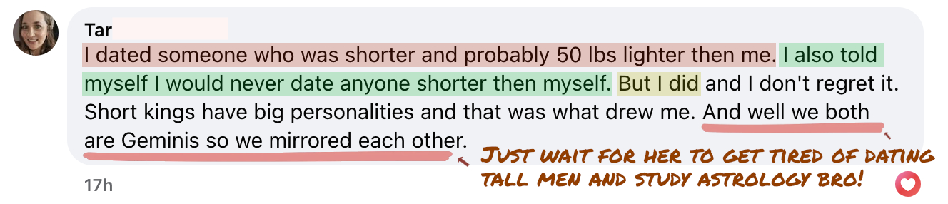 Older Women Trying Really Hard To Be Attracted To Shorter Men