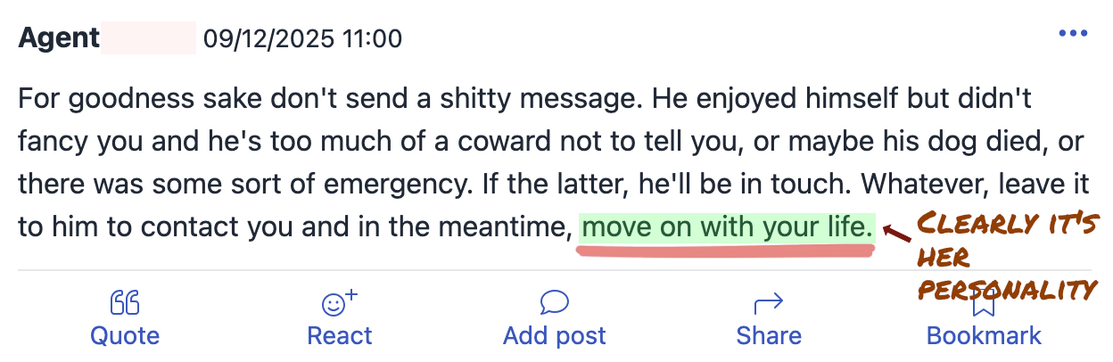 Woman furious that she was ghosted by a short middle aged man