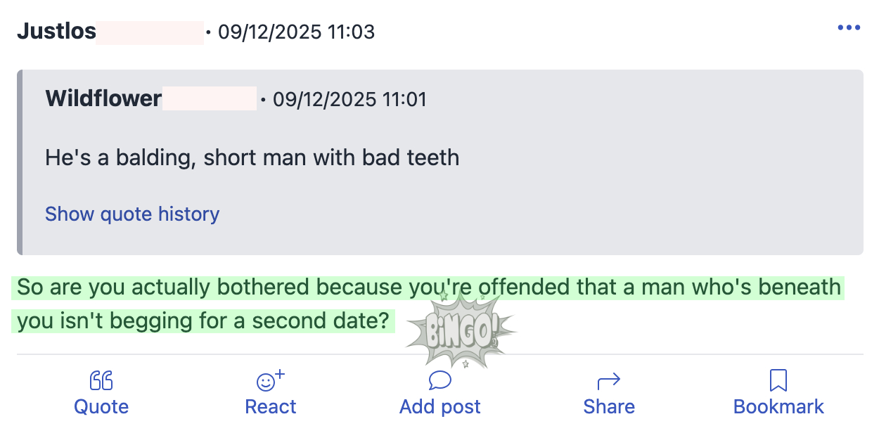 Woman furious that she was ghosted by a short middle aged man