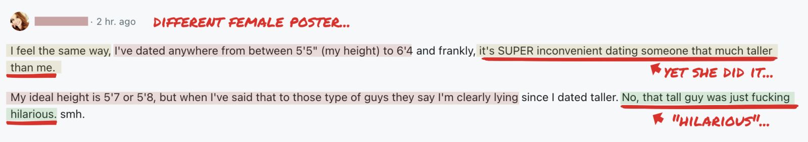 Women slam short guy subreddit while claiming the love short men