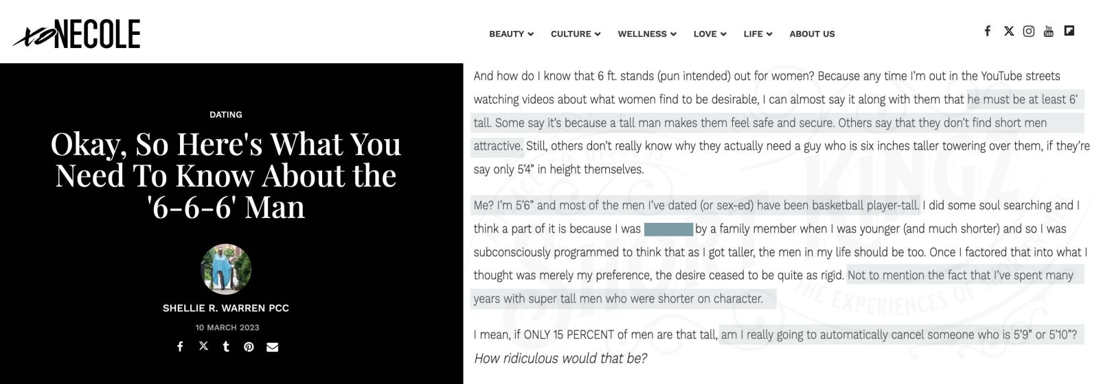 5'6 Writer Revisits Her Heightism And Begrudgingly Considers Settling For Average | Height And Dating | She Had Her Fun | Short Men | Short Guys | Short Kingz