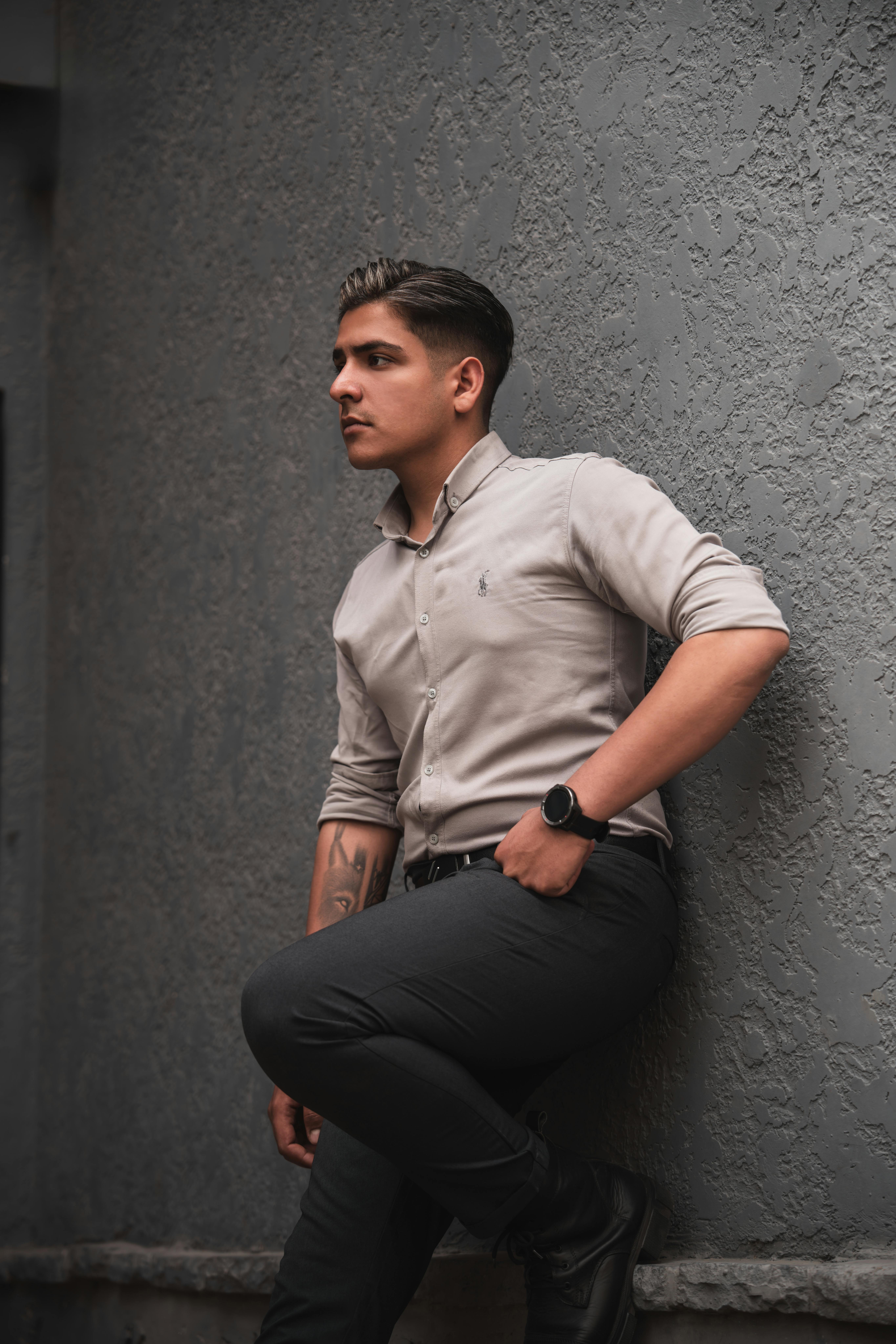 Black Dress Shirt With Khaki Chinos